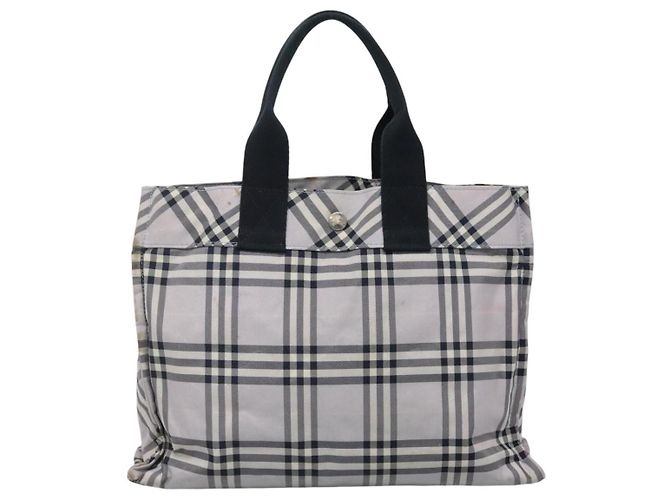 Borsa a mano Burberry Nova Check Blue Label in nylon viola argento autentica hs1699 Porpora - vista 2
