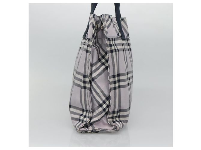Borsa a mano Burberry Nova Check Blue Label in nylon viola argento autentica hs1699 Porpora - vista 3