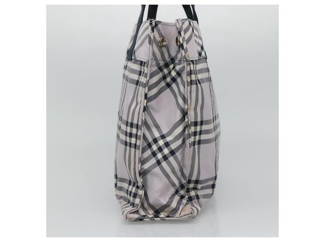 Borsa a mano Burberry Nova Check Blue Label in nylon viola argento autentica hs1699 Porpora - vista 4