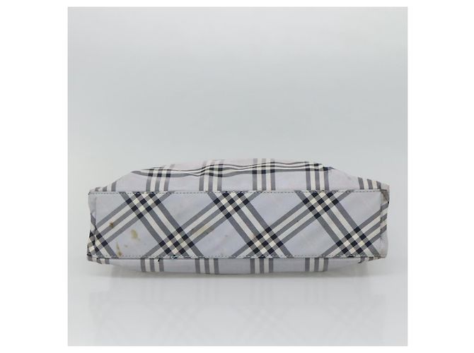 Borsa a mano Burberry Nova Check Blue Label in nylon viola argento autentica hs1699 Porpora - vista 5
