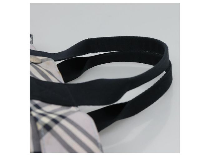 Borsa a mano Burberry Nova Check Blue Label in nylon viola argento autentica hs1699 Porpora - vista 8