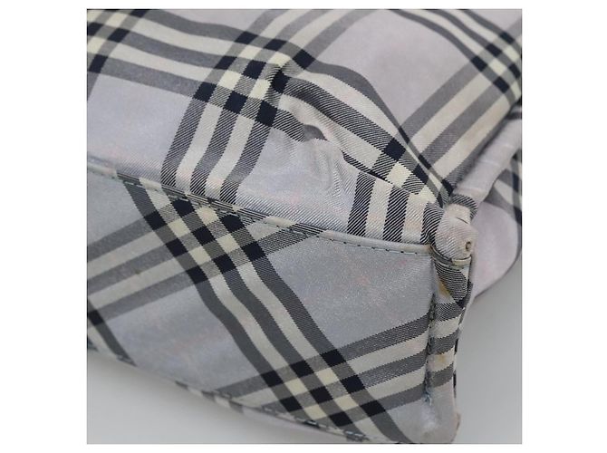 Borsa a mano Burberry Nova Check Blue Label in nylon viola argento autentica hs1699 Porpora - vista 9