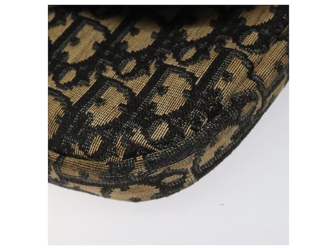 Christian Dior Trotter Canvas Shoulder Bag Navy Gold Auth 115041 Golden Navy blue - view 9