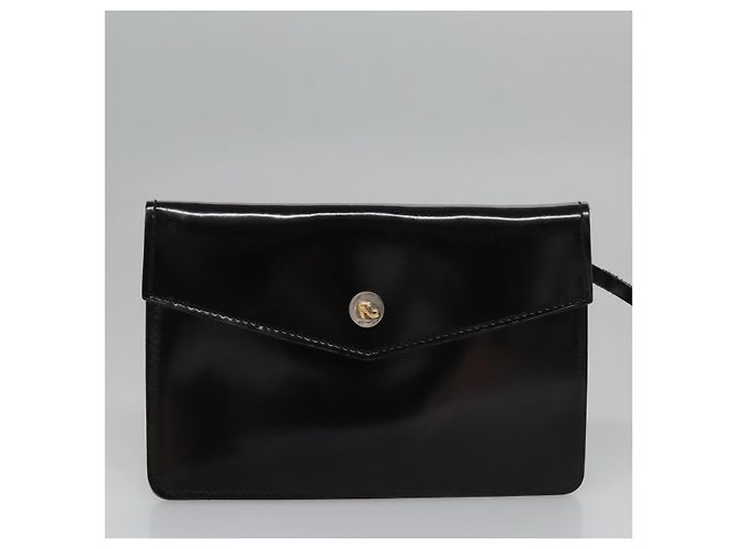 Borsa a mano in pelle nera Salvatore Ferragamo Auth BD145 Nero - vista 18