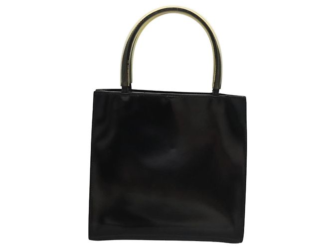 Borsa a mano in pelle nera Salvatore Ferragamo Auth BD145 Nero - vista 2