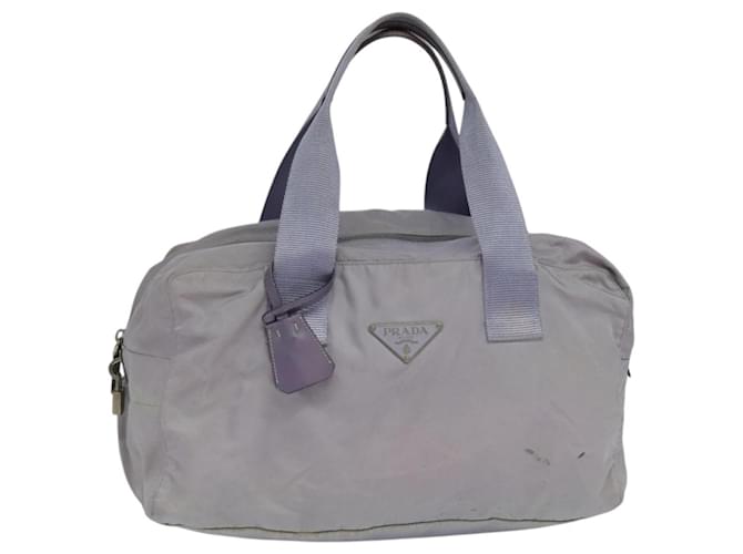PRADA Borsa Boston Nylon Viola Argento Auth 115876 Porpora - vista 13