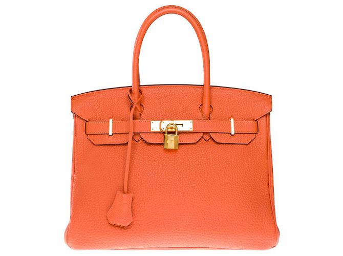 Hermès Sac HERMES Birkin 30 en Cuir Orange - 102538 - vue 3