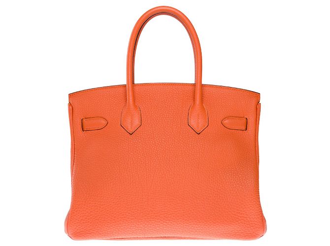 Hermès Sac HERMES Birkin 30 en Cuir Orange - 102538 - vue 4