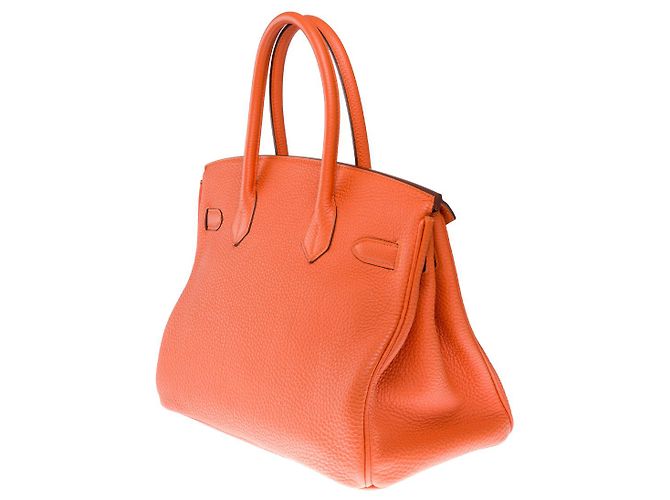 Hermès Sac HERMES Birkin 30 en Cuir Orange - 102538 - vue 6