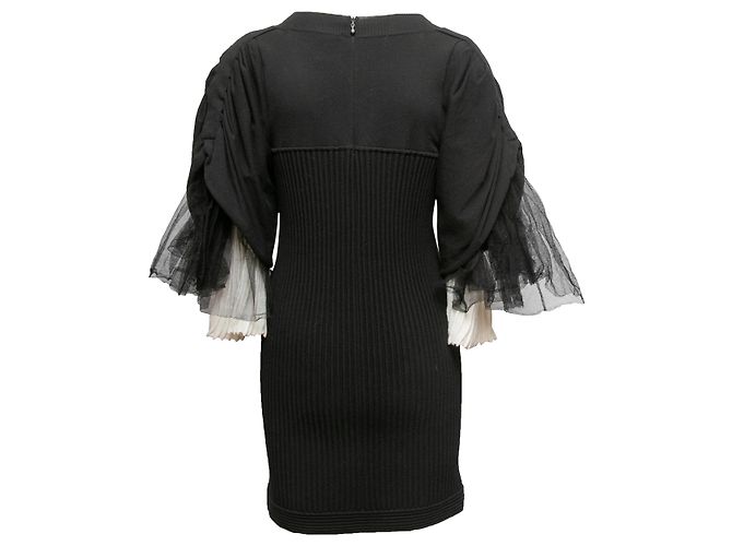 CHANEL Kleider T.FR 42 Synthetisch Schwarz - Ansicht 3
