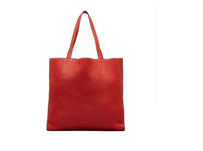 Double sens Hermès Borse HERMES T. Pelle Rosso - vista 3
