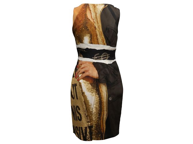 MOSCHINO Kleid T.IT 38 Synthetisch Schwarz - Ansicht 3
