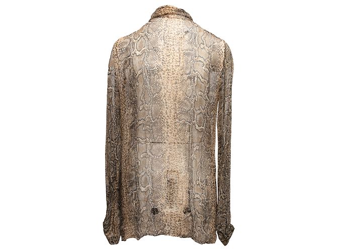DOLCE & GABBANA Top T.IT 44 Pelli esotiche Marrone - vista 3