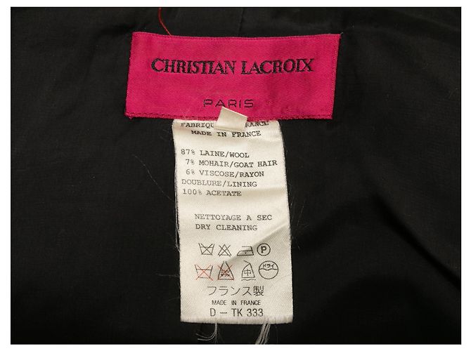 FALDA CHRISTIAN LACROIX T.FR 36 Lana Negro - vista 5