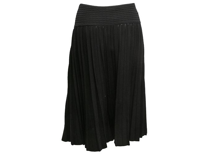 Faldas CHANEL T.FR 44 Sintético Negro - vista 3