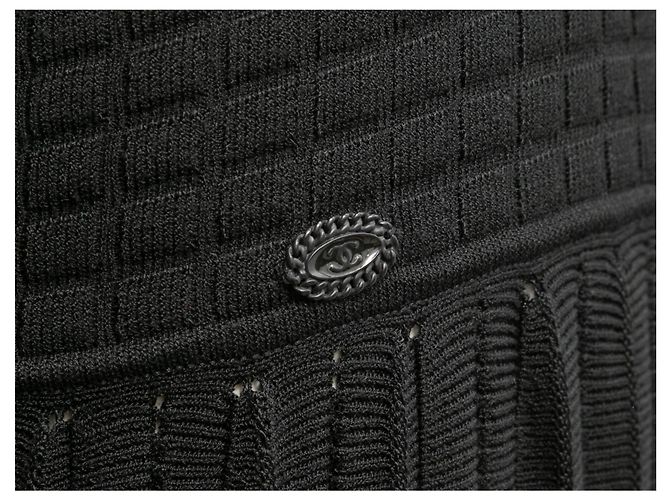 Faldas CHANEL T.FR 44 Sintético Negro - vista 6