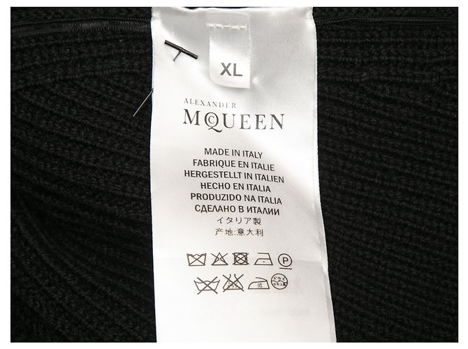 ALEXANDER MCQUEEN Strick T.International XL Wolle Schwarz - Ansicht 6