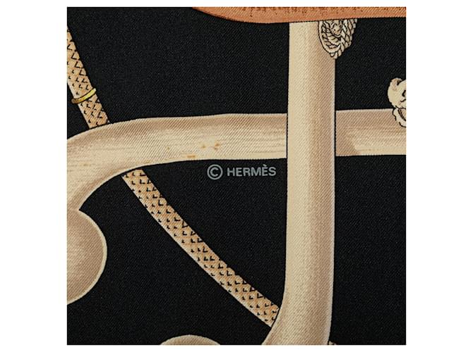 Cannes Hermès Foulard HERMES T. Seta Nero - vista 3
