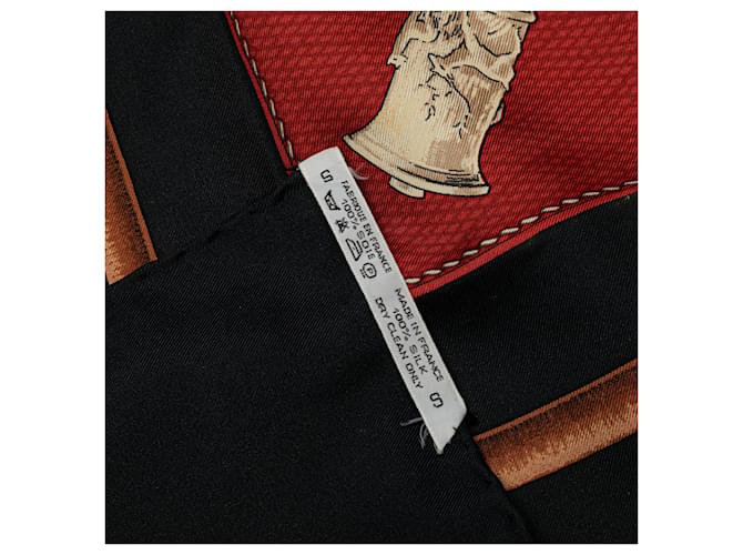 Cannes Hermès Foulard HERMES T. Seta Nero - vista 4