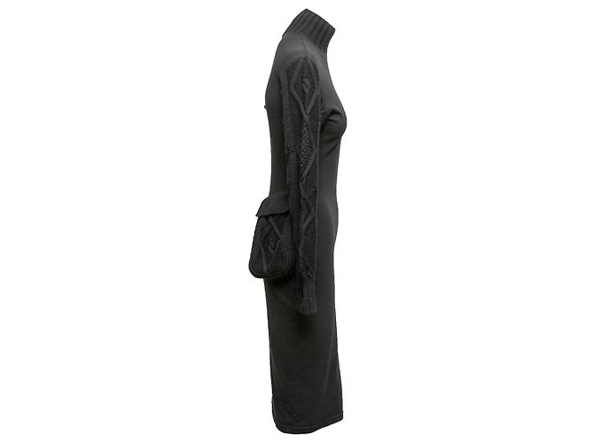 JEAN PAUL GAULTIER Strick T.IT 42 Wolle Schwarz - Ansicht 2