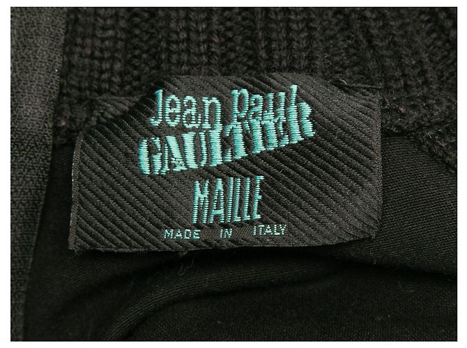 JEAN PAUL GAULTIER Strick T.IT 42 Wolle Schwarz - Ansicht 4