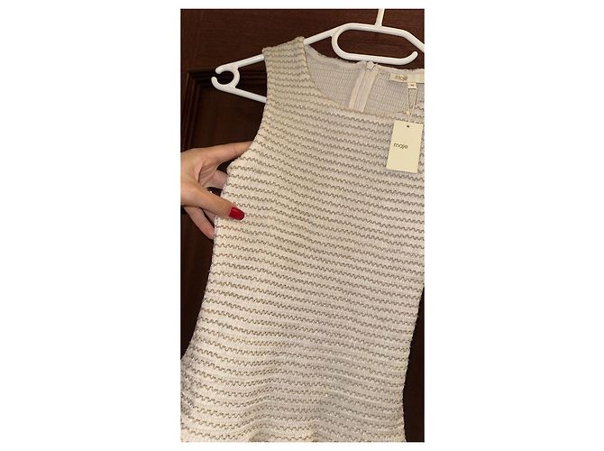 Maje Kleid aus Spitze Creme - Ansicht 7