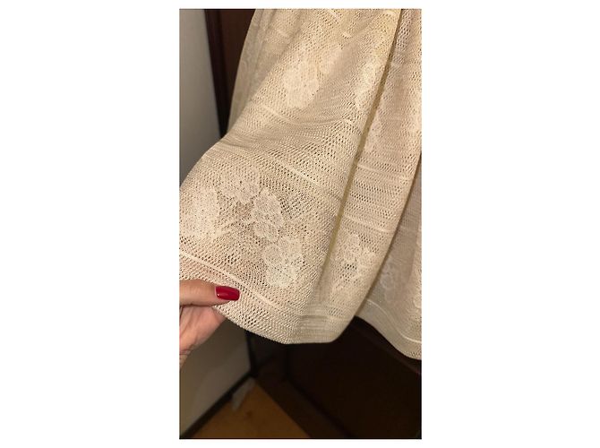 Maje Kleid aus Spitze Creme - Ansicht 8