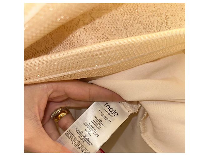 Maje Kleid aus Spitze Creme - Ansicht 9