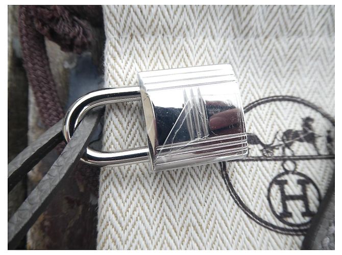 Hermès grigio gabbiano Kelly Sellier 21cm campanella e cerniera nuova dustbag lucchetto argento palladio - vista 3