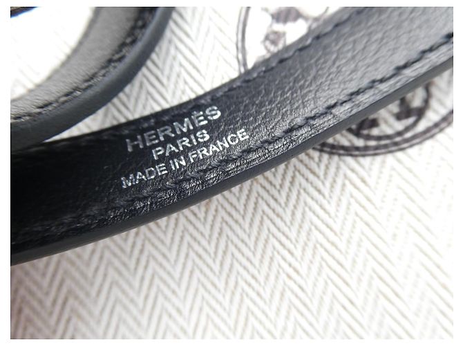 nuova tracolla Hermès in pelle nera per Kelly 90 cm dustbag Nero - vista 6