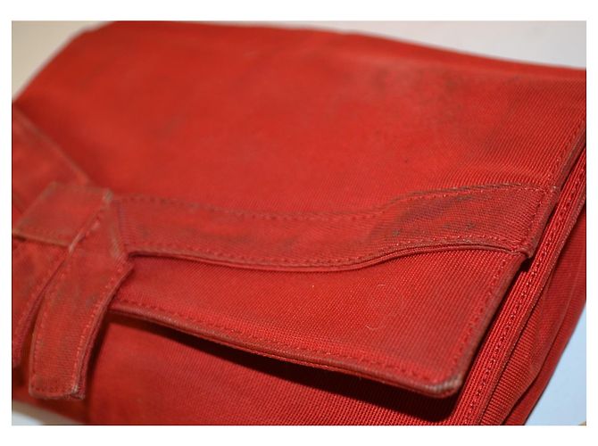Pochette Gianni Versace Rossa in Tessuto Rosso - vista 5