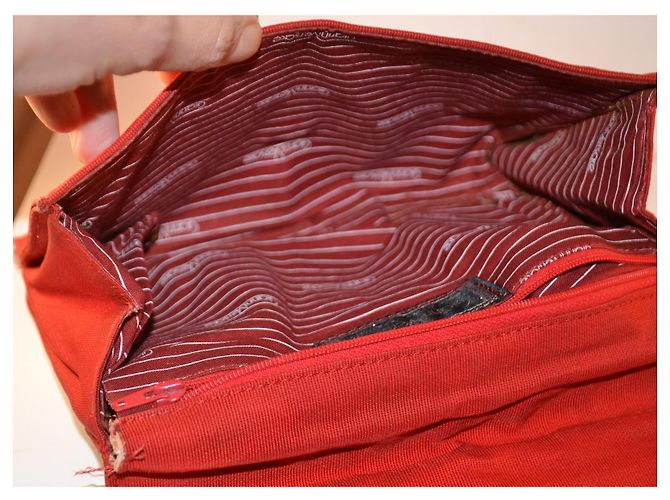 Pochette Gianni Versace Rossa in Tessuto Rosso - vista 6