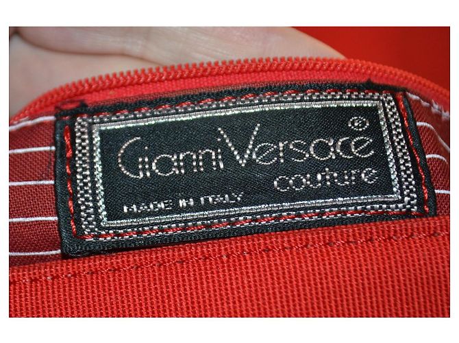 Pochette Gianni Versace Rossa in Tessuto Rosso - vista 8