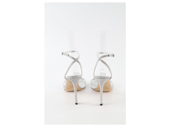 Jimmy Choo Silberne Absätze - Ansicht 2