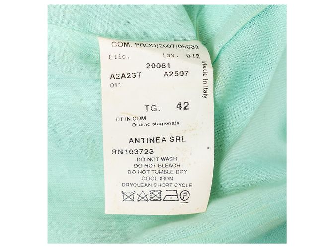 Vestido de seda estampada Emporio Armani Turquesa - vista 10