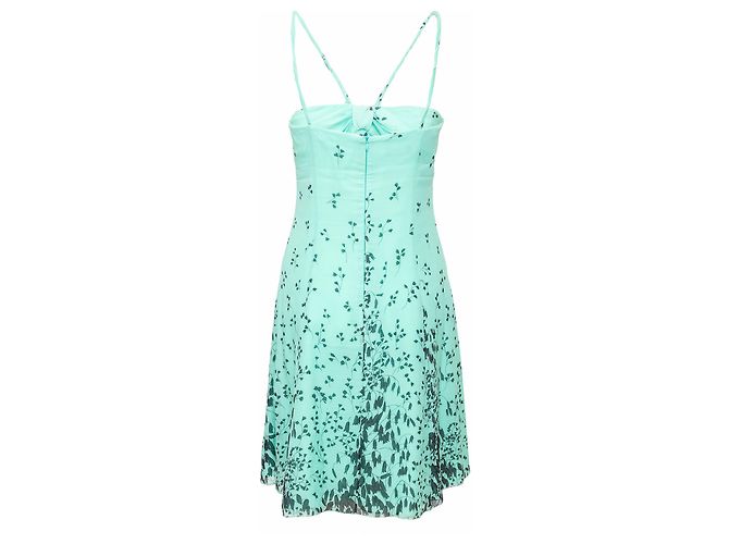 Vestido de seda estampada Emporio Armani Turquesa - vista 2