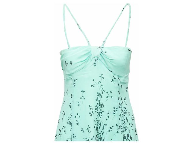 Vestido de seda estampada Emporio Armani Turquesa - vista 3