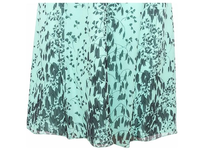 Vestido de seda estampada Emporio Armani Turquesa - vista 4