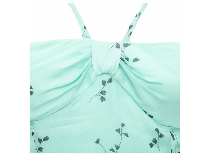 Vestido de seda estampada Emporio Armani Turquesa - vista 5