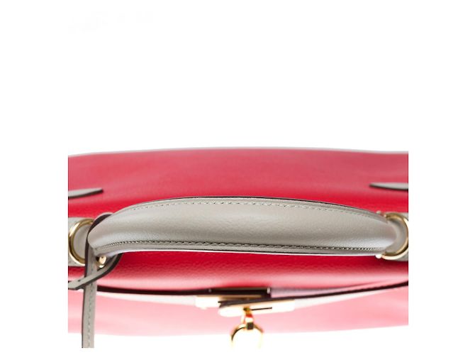 Hermès HERMES Kelly 25 Bag in Red Leather - 102545 - view 10