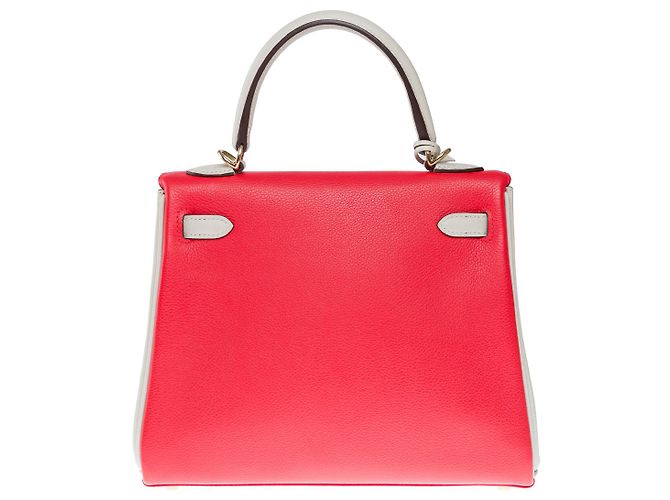 Hermès HERMES Kelly 25 Bag in Red Leather - 102545 - view 4