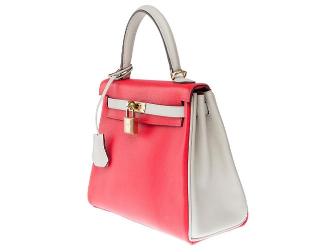 Hermès HERMES Kelly 25 Bag in Red Leather - 102545 - view 5