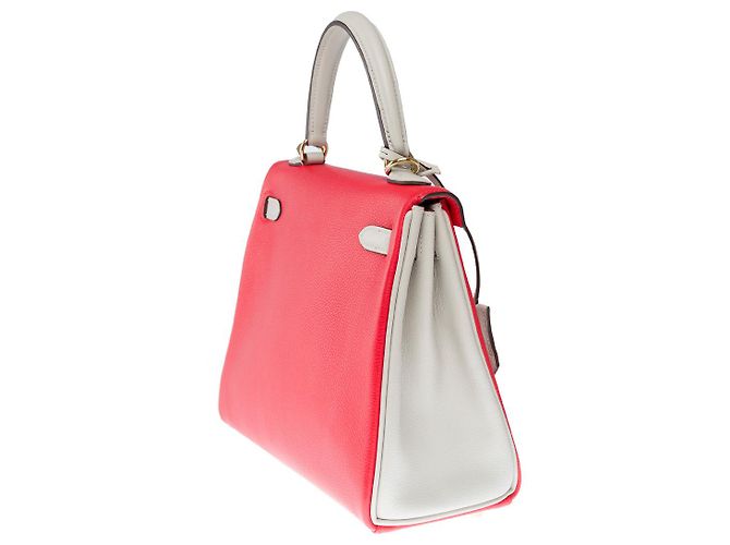 Hermès HERMES Kelly 25 Bag in Red Leather - 102545 - view 6