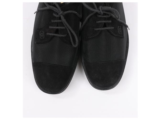 Chanel Coco CC Oxfords mit Wildleder-Spitze aus Mesh in Schwarz, Größe 37 EU - Ansicht 4