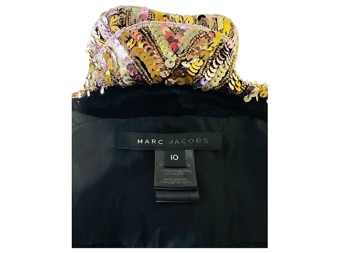Giacca Marc Jacobs in velluto blu con dettagli paillettes - vista 7