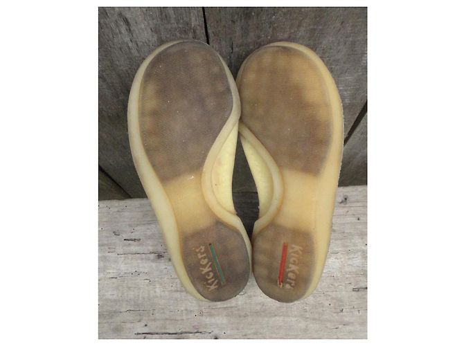 Autre Marque Sandali Kickers in pelle nero crema - vista 3
