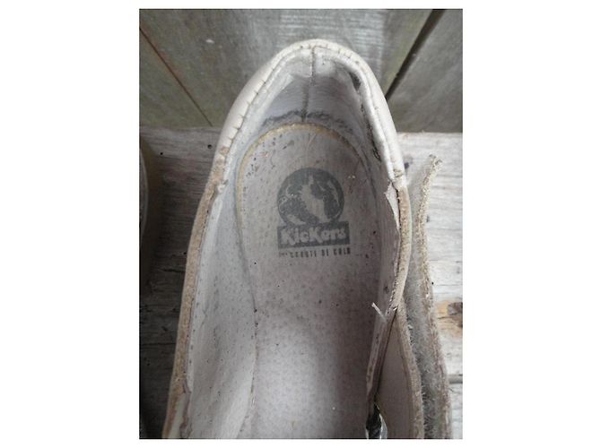 Autre Marque Sandali Kickers in pelle nero crema - vista 6