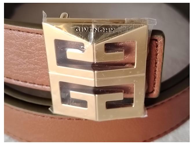 GIVENCHY REVERSIBLE LEATHER BELT. Beige - view 2