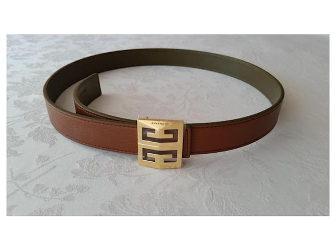GIVENCHY REVERSIBLE LEATHER BELT. Beige - view 3