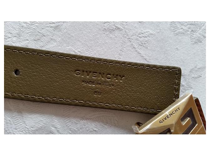 GIVENCHY REVERSIBLE LEATHER BELT. Beige - view 4